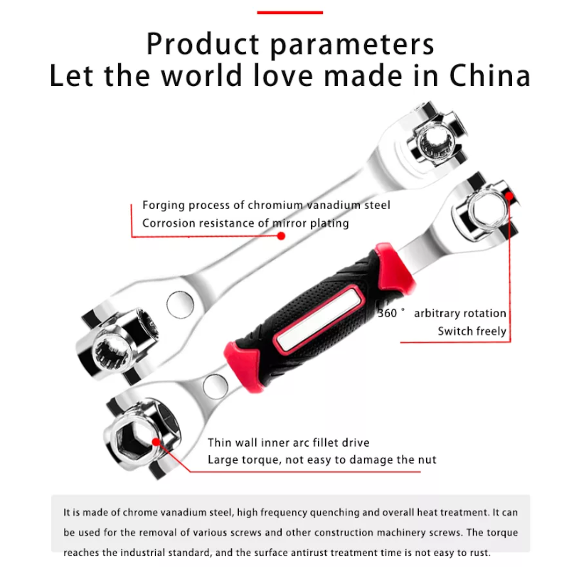 Multi Function 8 In 1 / 52 Socket Wrench Universal Tool