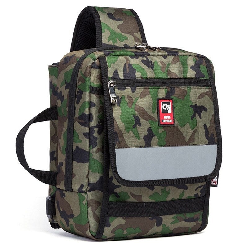 Multi Functional Skateboard Longboard Carry Bag Sling Green Camouflage