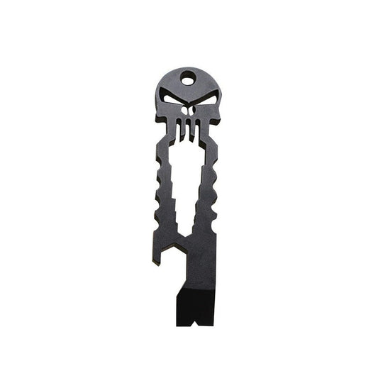 Stainless Steel Skull Crowbar Keychain Portable Outdoor Multi-Function Tool
