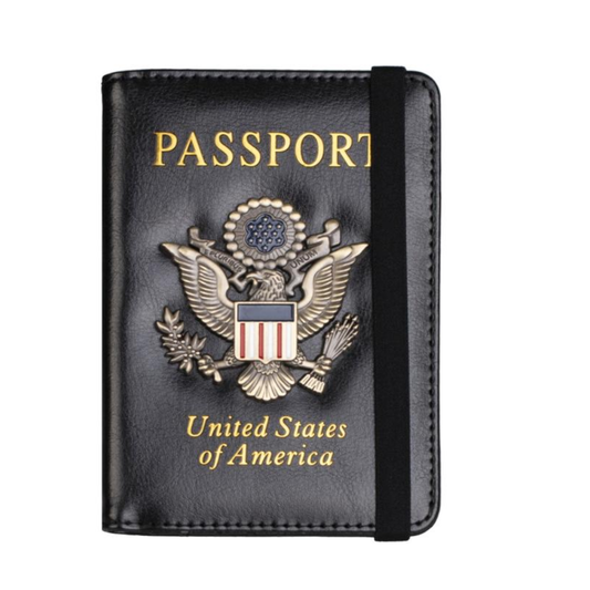 Multi Card Passport Holder Anti Magnetic Wallet Black