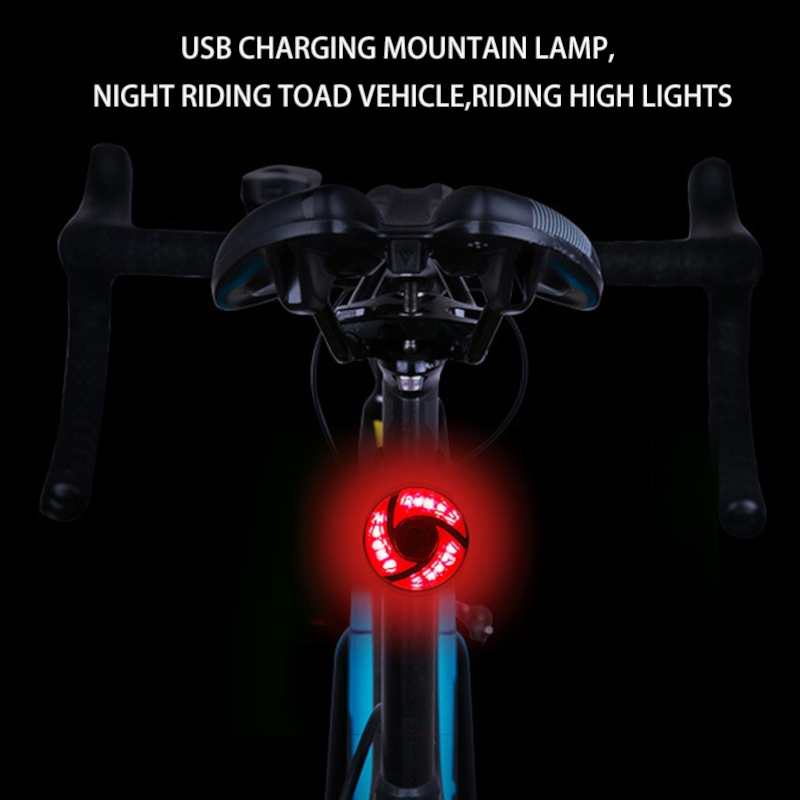 Usb Charging Led Flash Tail Light For Mountain Bike - Red