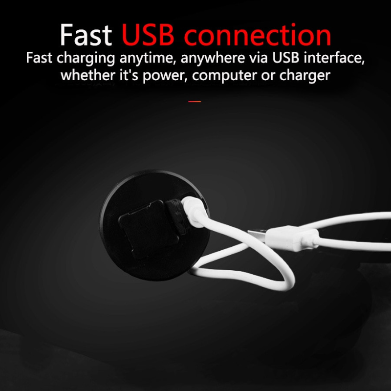 Usb Charging Led Flash Tail Light For Mountain Bike - Red