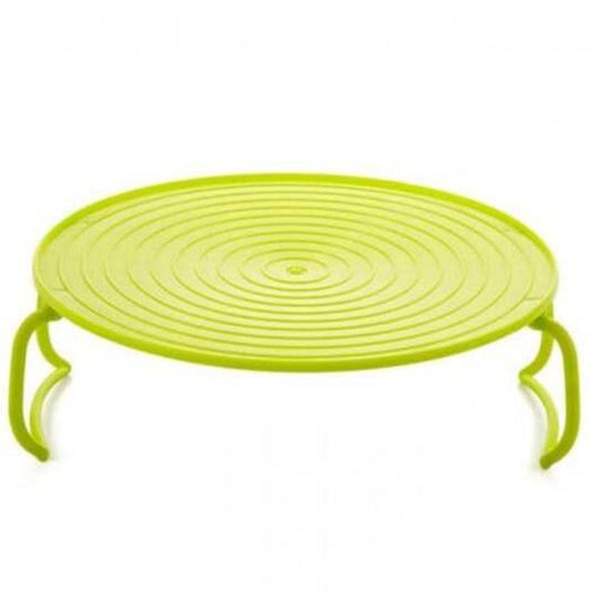 Multifunction Microwave Oven Heating Layered Steaming Rack 2Pcs Green Yellow