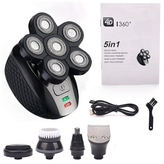 Multifunction Rechargeable Electric Men Electric Shaver 6D Floating Heads Bald Head Shaver For Men