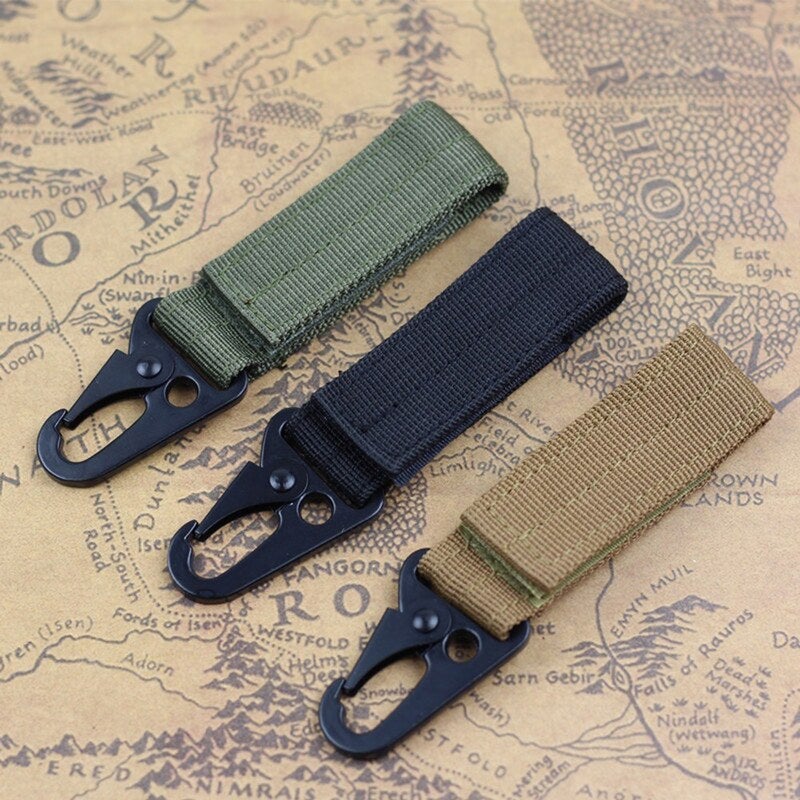Belt Clip Camping Hiking Bag Webbing Connecting Buckle Hook Key Ring Keychain