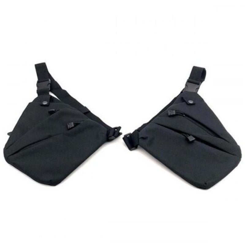 Multifunctional Casual Anti Theft Sports Storage Bag Black Right Shoulder