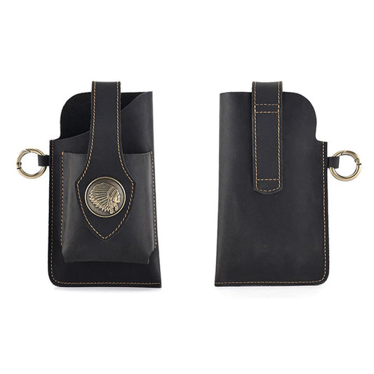 Multifunctional Leather Mobile Phone Belt Bag Waist For Daily Needs