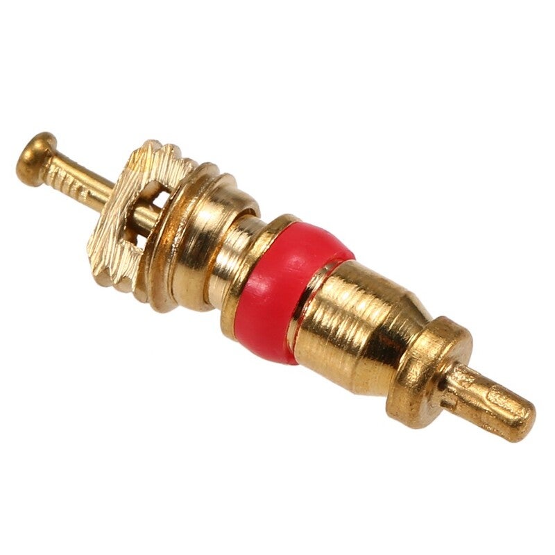 1 Set Copper Valve Core With 5-In-1 Stem Removal Tire Repair Tool
