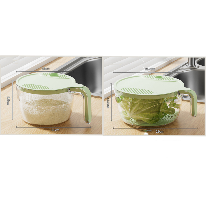 Multifunctional Drainage Basin For Domestic Kitchen Rice Fruit Washing Basket
