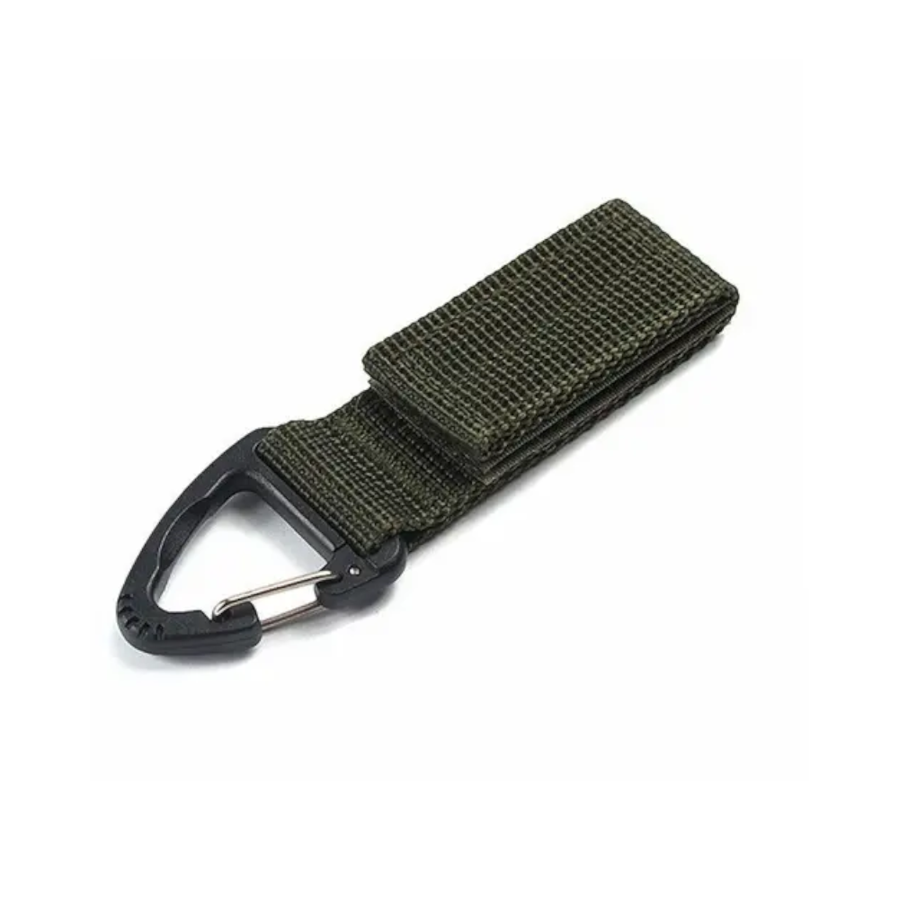 Multifunctional Molle Webbing Belt Clip Carabiner Buckle Backpack Chain Hook Dark Green