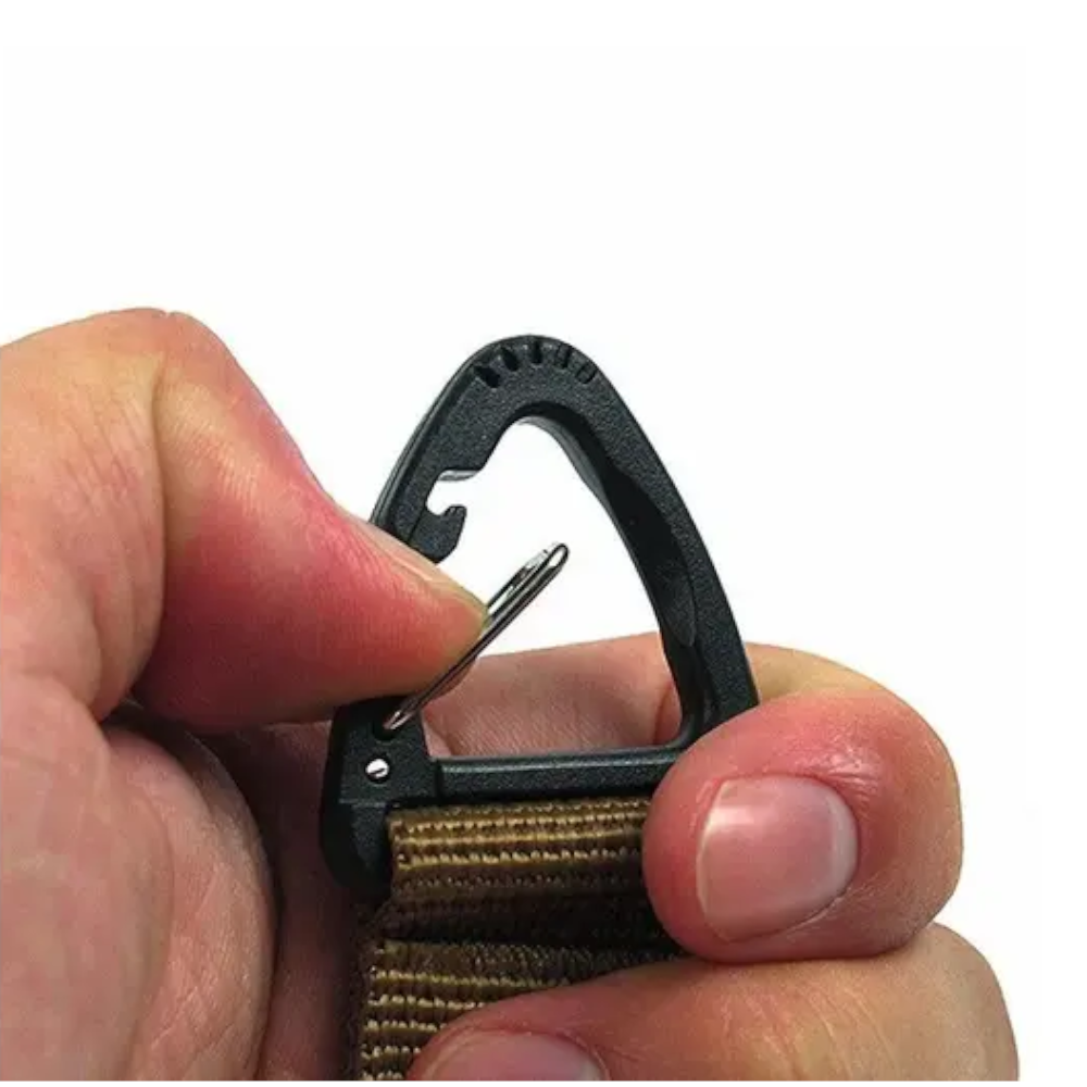 Multifunctional Molle Webbing Belt Clip Carabiner Buckle Backpack Chain Hook Dark Green