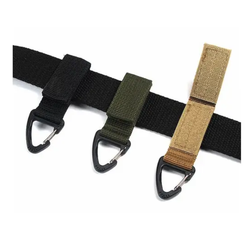 Multifunctional Molle Webbing Belt Clip Carabiner Buckle Backpack Chain Hook Dark Green