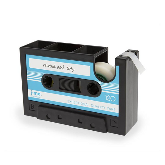 Multifunctional Tape Dispenser Pen Holder Retro Cassette Desk Organiser