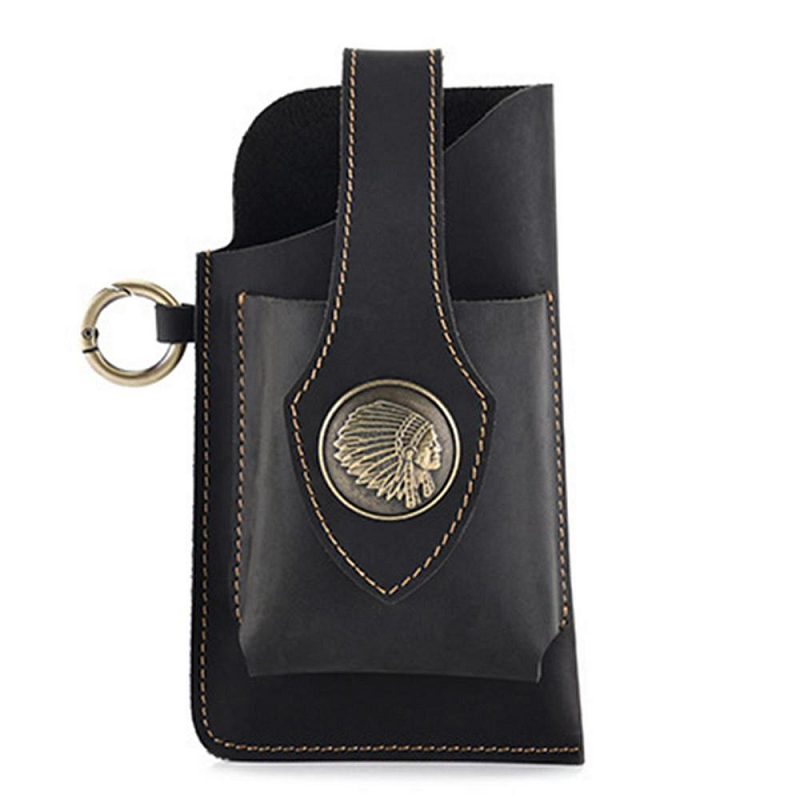 Multifunctional Leather Waist Belt Bag Phone Holder Men