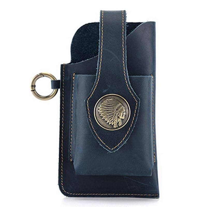Multifunctional Leather Waist Belt Bag Phone Holder Men