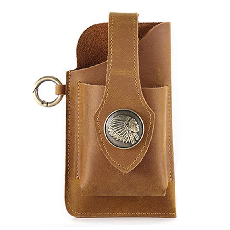 Multifunctional Leather Waist Belt Bag Phone Holder Men