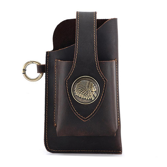 Multifunctional Leather Waist Belt Bag Phone Holder Men