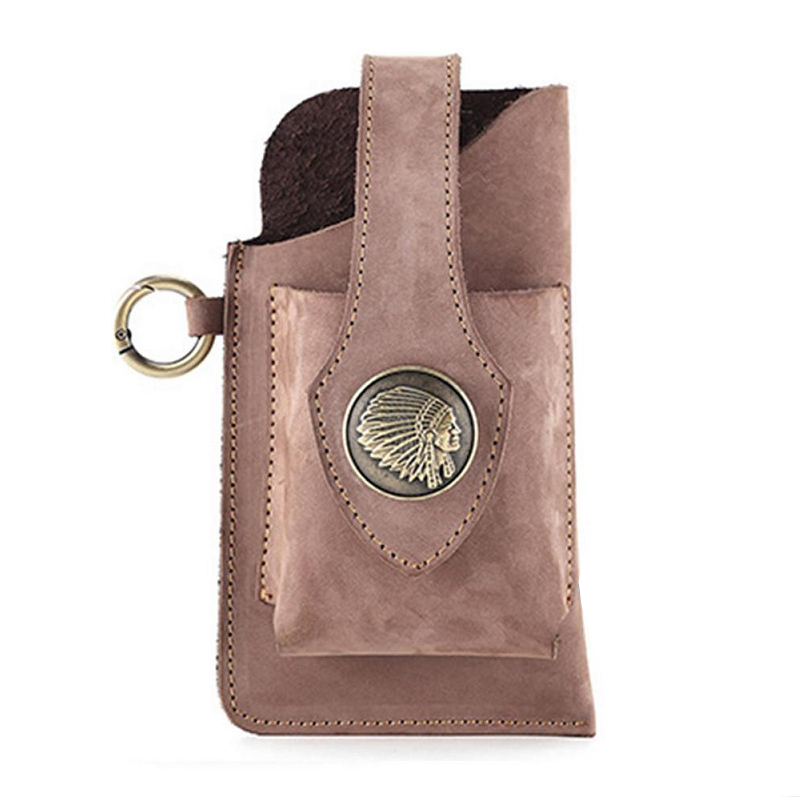 Multifunctional Leather Waist Belt Bag Phone Holder Men