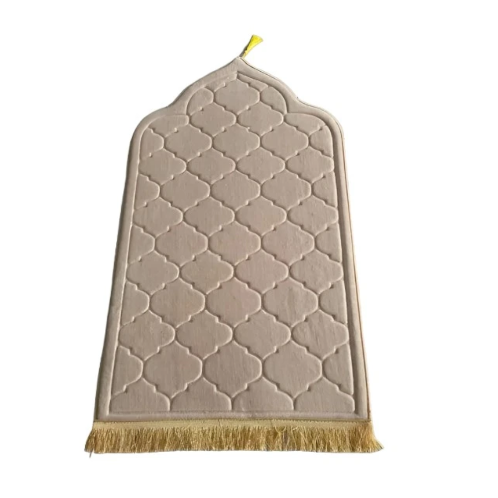 Muslim Prayer Rug Prayer Mat for Ramadan Flannel Carpet Portable Prayer Mat Worship Kneel Embossing Floor Carpets Non-sl