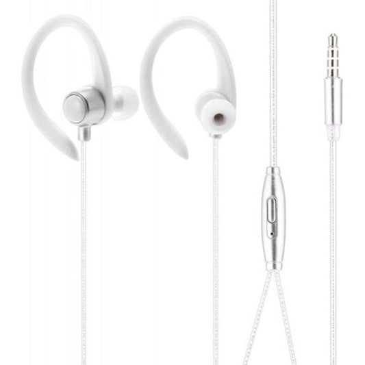 N06 Wired On Cord Control Sports Earphones Silver White