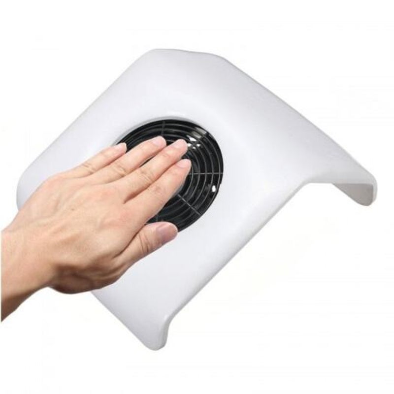Nail Vacuum Cleaner Suction Dust Collector Manicure Machine With 3 Reusable Collecting Bags White