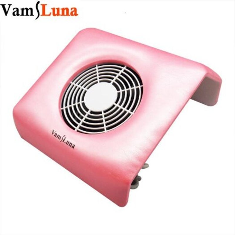 Nail Vacuum Cleaner Suction Dust Collector Manicure Machine With 3 Reusable Collecting Bags White
