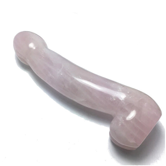 Natural Rose Quartz Yoni Wand Dildo Women Masturbation Massager