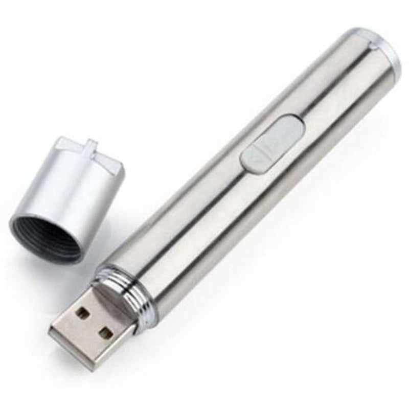 Rechargeable 3-In-1 Infrared Multifunctional Detector Led Flashlight Silver