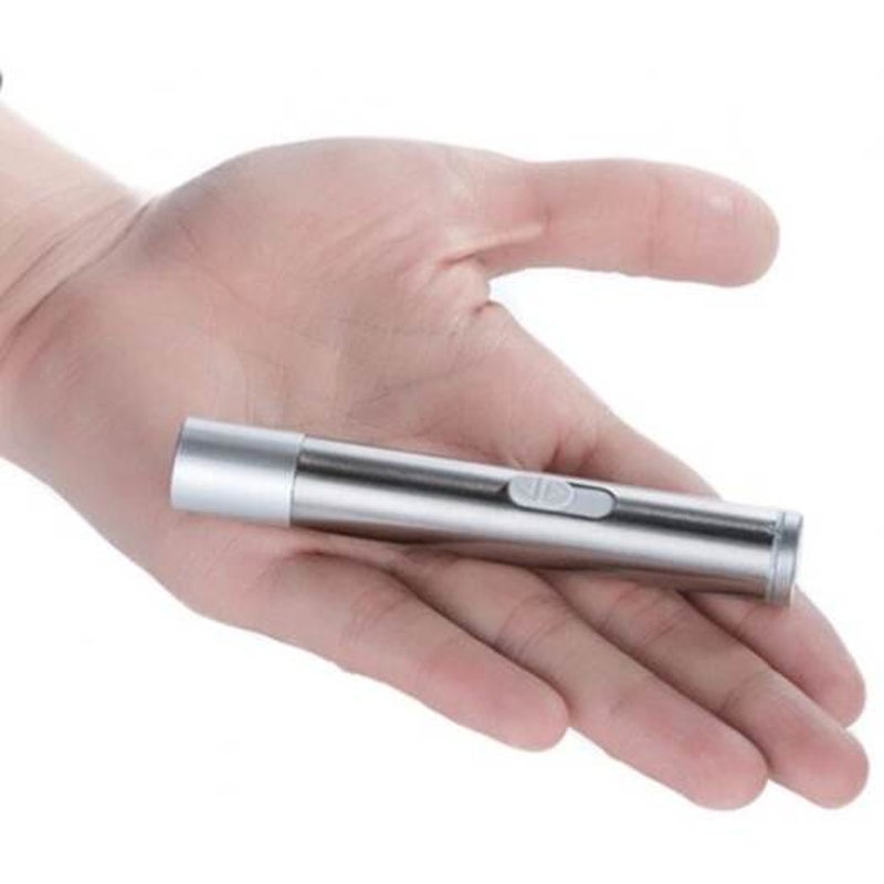 Rechargeable 3-In-1 Infrared Multifunctional Detector Led Flashlight Silver