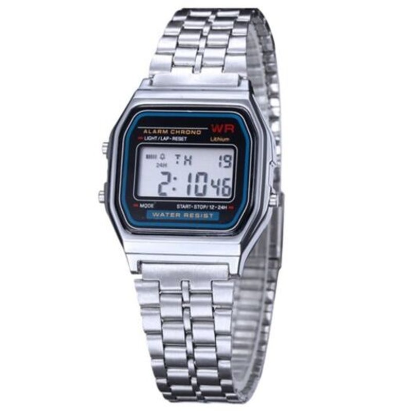 Veile Studios Design Fashion Casual Simple Stainless Steel Digital Sport Watch Warm White