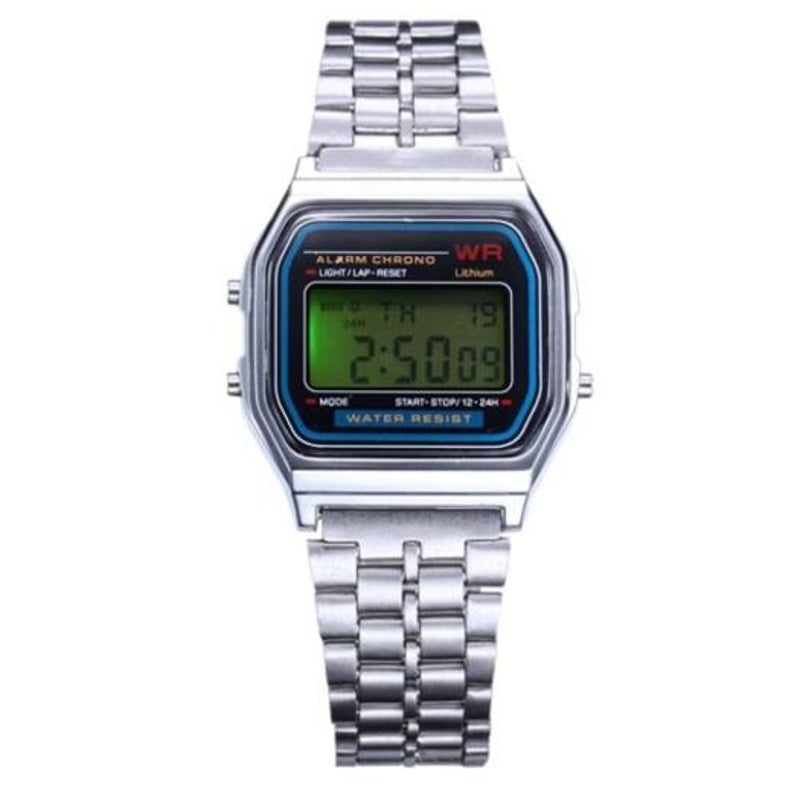 Veile Studios Design Fashion Casual Simple Stainless Steel Digital Sport Watch Warm White