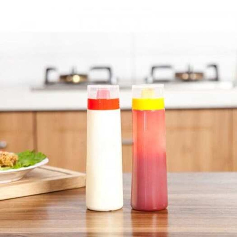 Silicone 4 Hole Salad Ketchup Sauce Bottle Squeeze Seasoning Container Kitchen Cooking Tool Multi