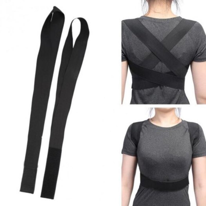 Therapy Straps Back Neck Corrector Spine Posture Black M
