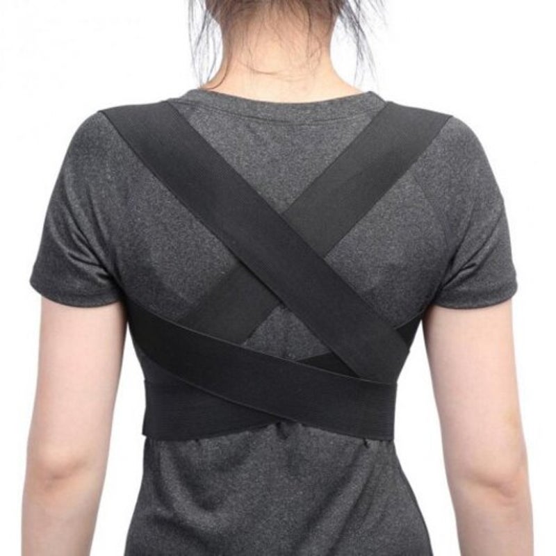 Therapy Straps Back Neck Corrector Spine Posture Black M