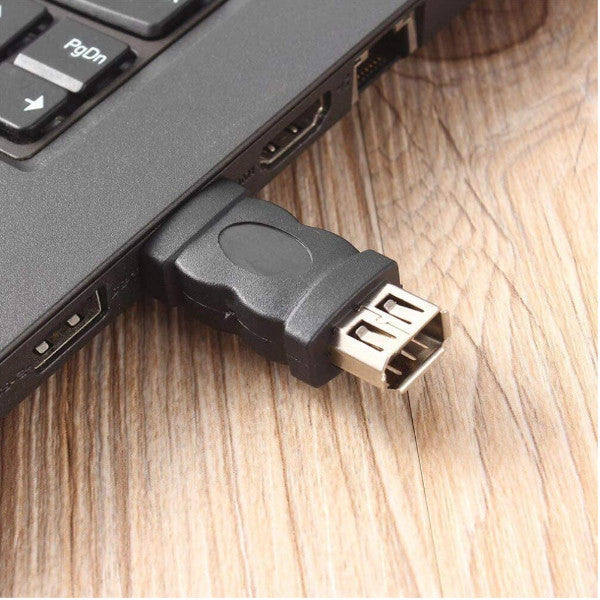 Firewire Ieee 1394 6 Pin Female To Usb 2.0 Type Male Adaptor Adapter Cameras Mobile Phones Mp3 Player Pdas Black Wholesa