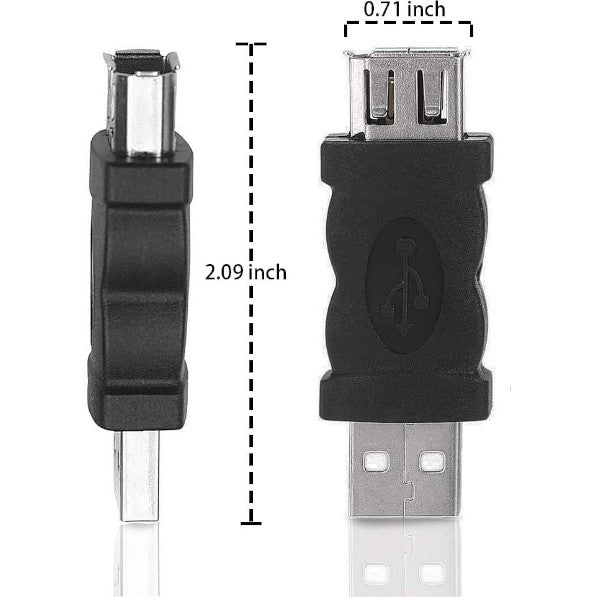 Firewire Ieee 1394 6 Pin Female To Usb 2.0 Type Male Adaptor Adapter Cameras Mobile Phones Mp3 Player Pdas Black Wholesa