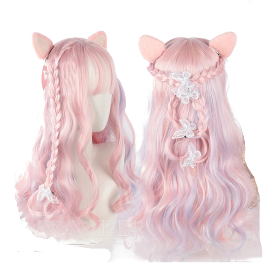 1 Sets of Rainbow Colour Wig For Party Game Cosplay Accessories And Costumes