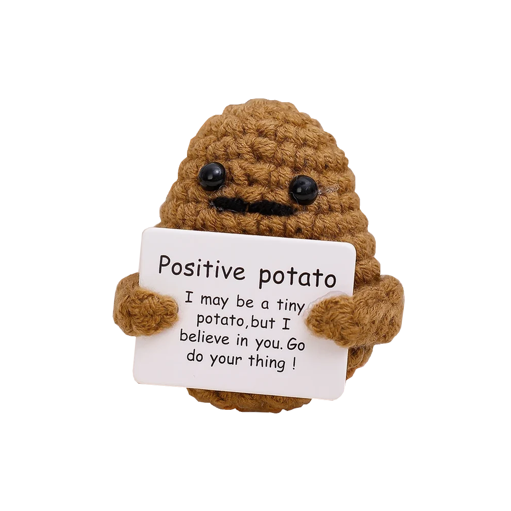 Positive Energy Potato Hug Pocket Mini Handmade Plush Doll For Decoration