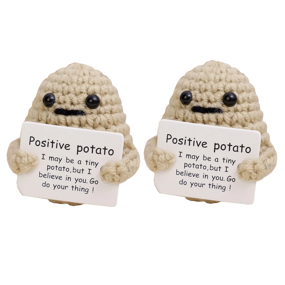 Positive Energy Potato Hug Pocket Mini Handmade Plush Doll For Decoration
