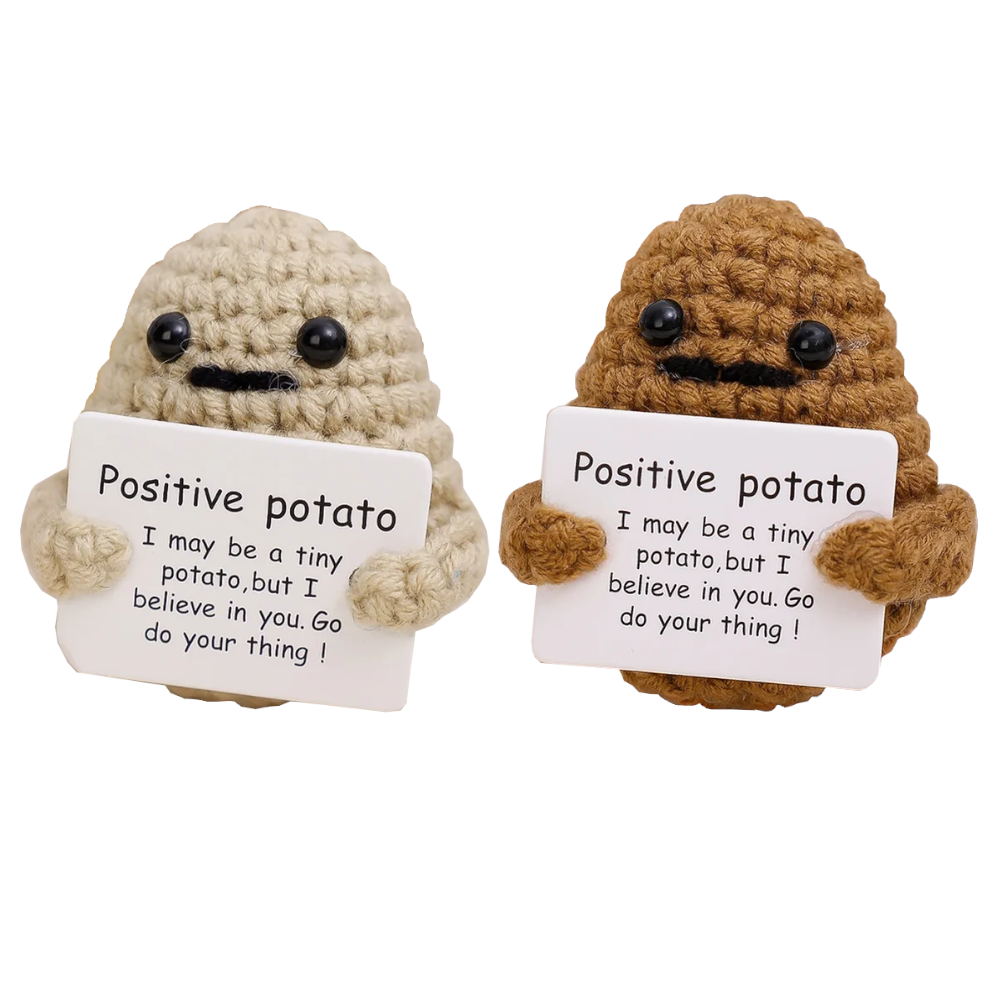 Positive Energy Potato Hug Pocket Mini Handmade Plush Doll For Decoration