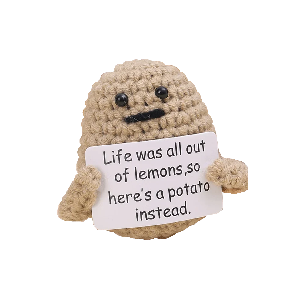 Positive Energy Potato Hug Pocket Mini Handmade Plush Doll For Decoration