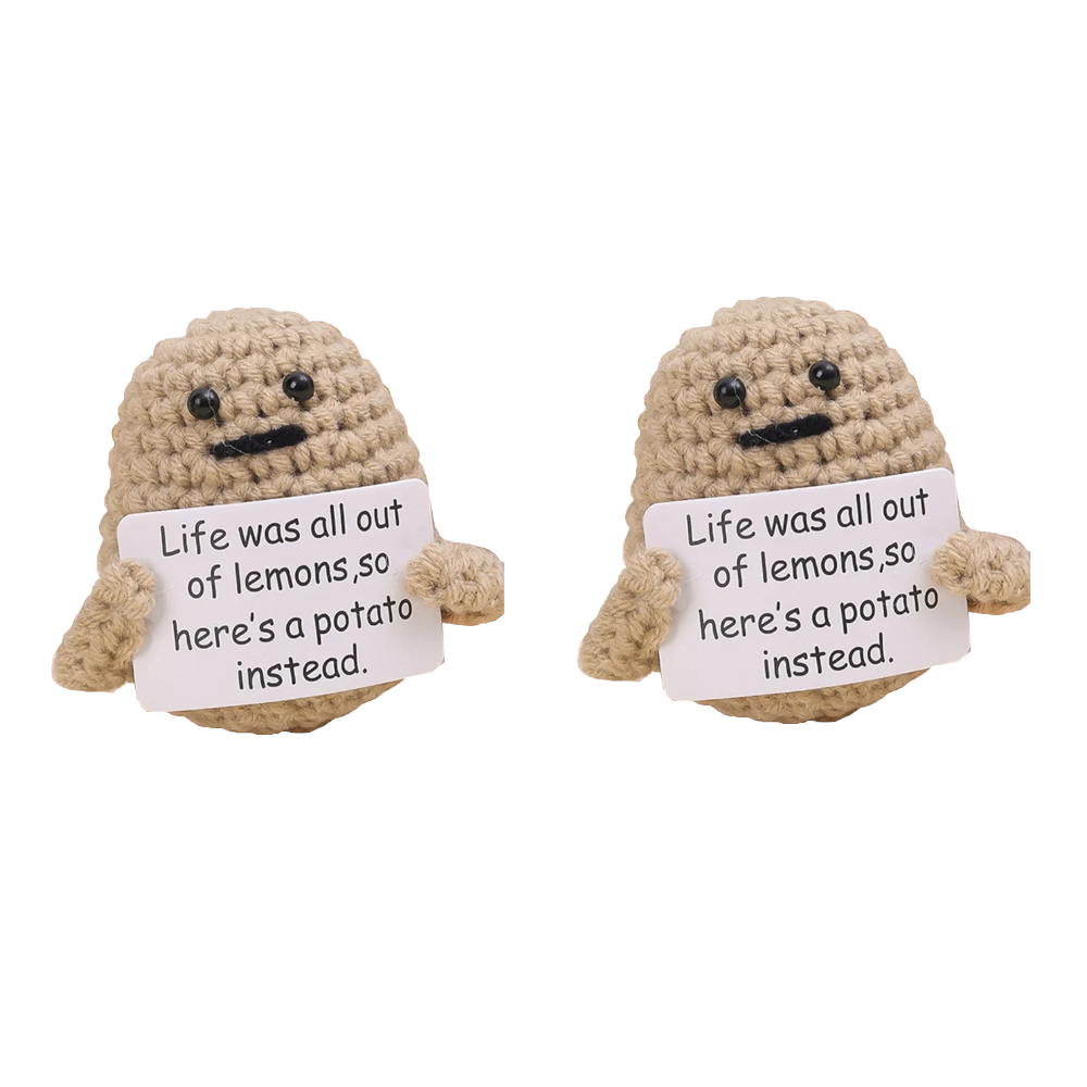 Positive Energy Potato Hug Pocket Mini Handmade Plush Doll For Decoration