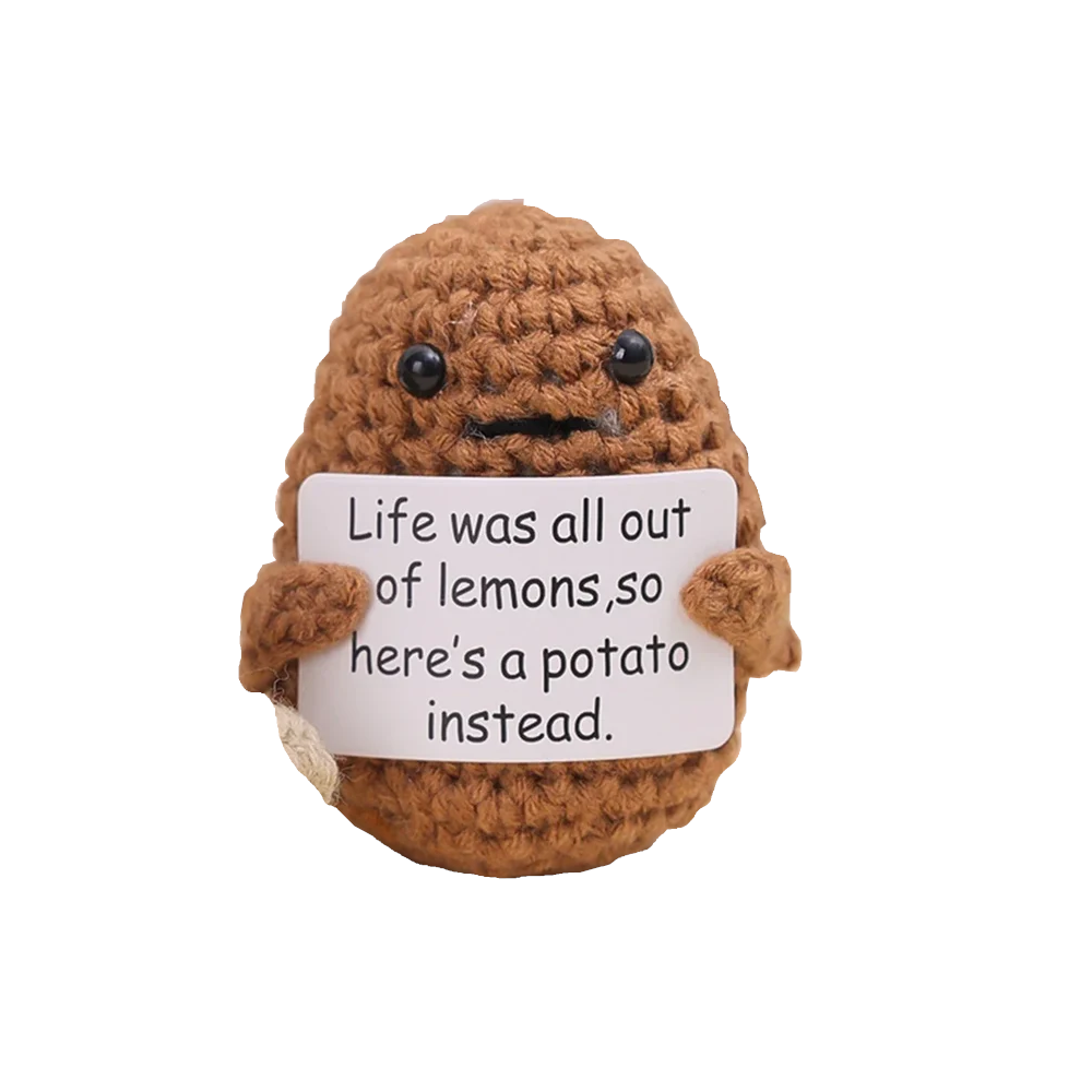 Positive Energy Potato Hug Pocket Mini Handmade Plush Doll For Decoration