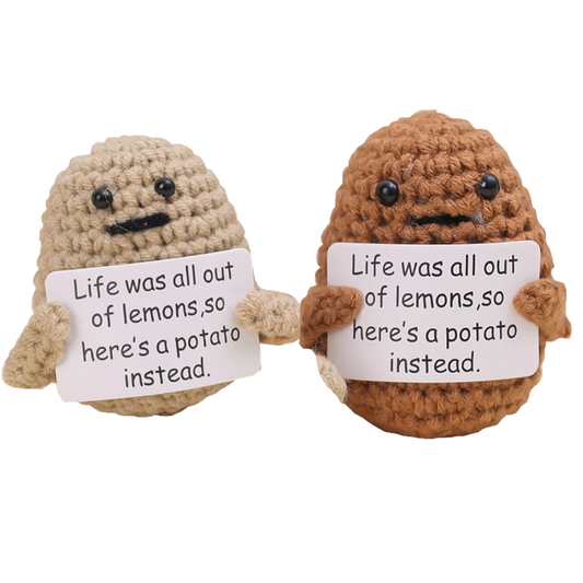Positive Energy Potato Hug Pocket Mini Handmade Plush Doll For Decoration