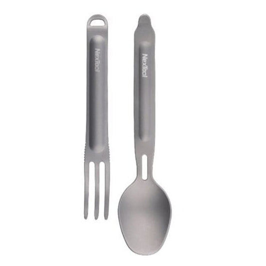 Xiaomi Nextool Outdoor Titanium Fork Spoon Cutlery Set From Youpin Carbon Gray