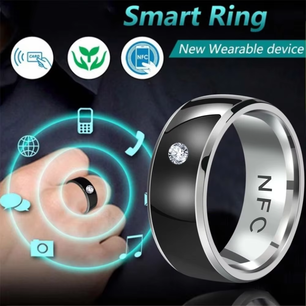 Nfc Smart Finger Digital Ring For Android Phones With Functional Couple Stainless Steel