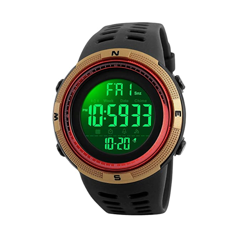 Veile Studios Night Light Sports Electronic Watch Multifunctional Waterproof Black