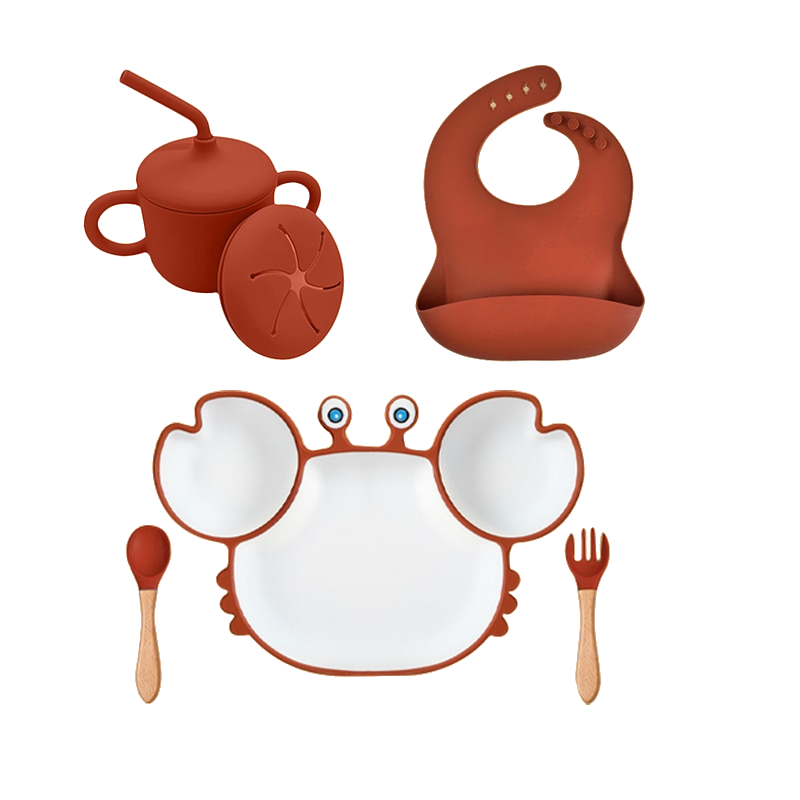 Non-Slip Suction Silicone Baby Bowls Plates Bento Tableware