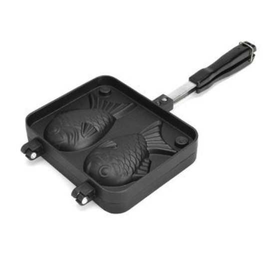 Non Stick Taiyaki Fish Shaped Waffle Frying Pan Maker Food Cooking Baking Mold