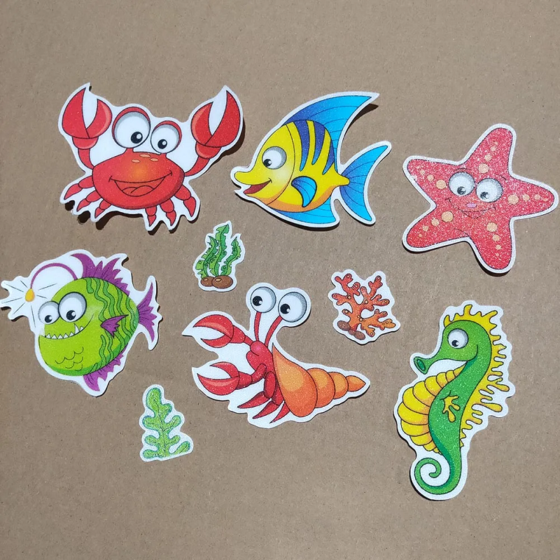 Non Slip Bathtub Stickers Marine Life Bathroom Adhesive Stairs Shower Room